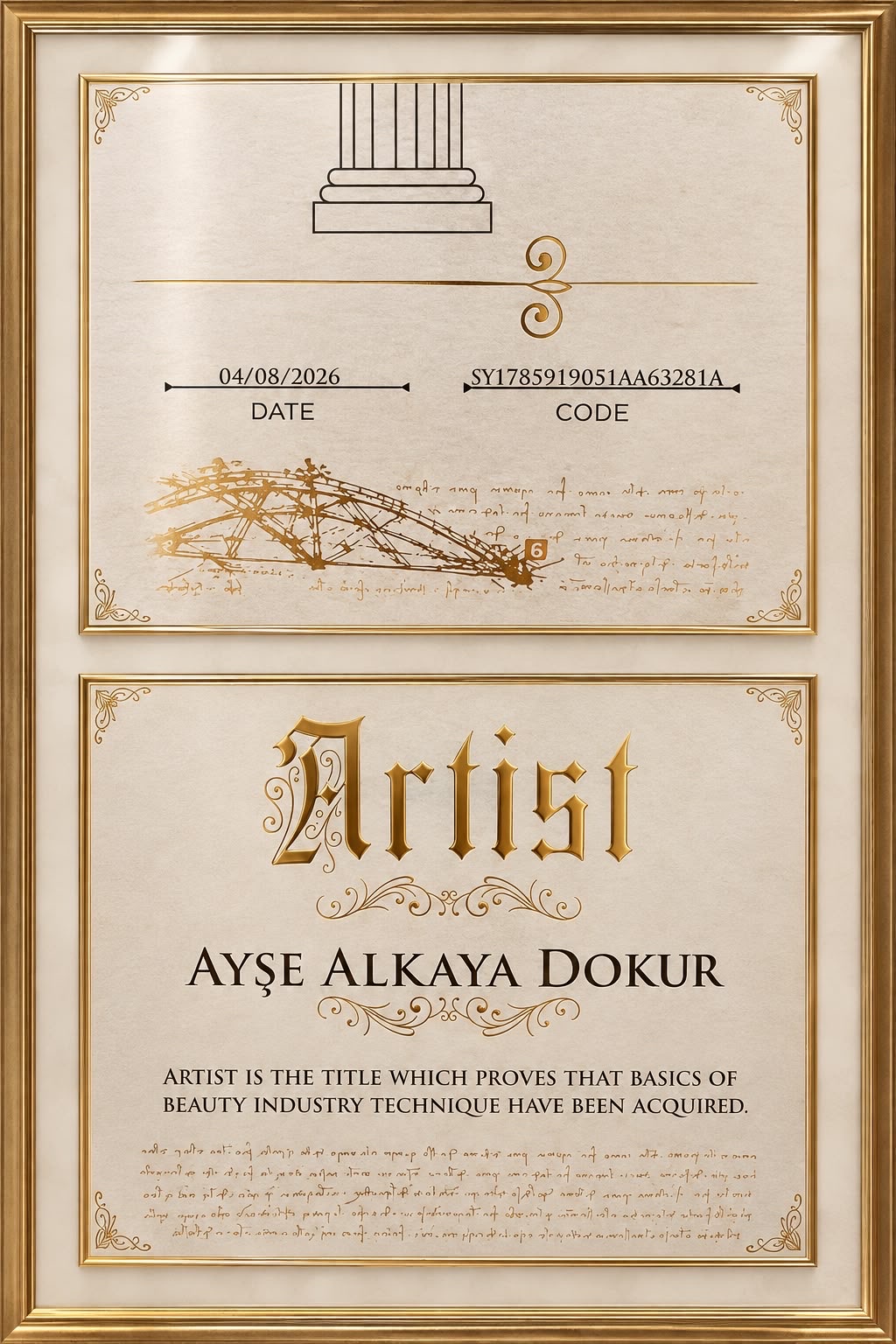 PhiBrows Artist Sertifikası (Ayşe Alkaya Dokur)